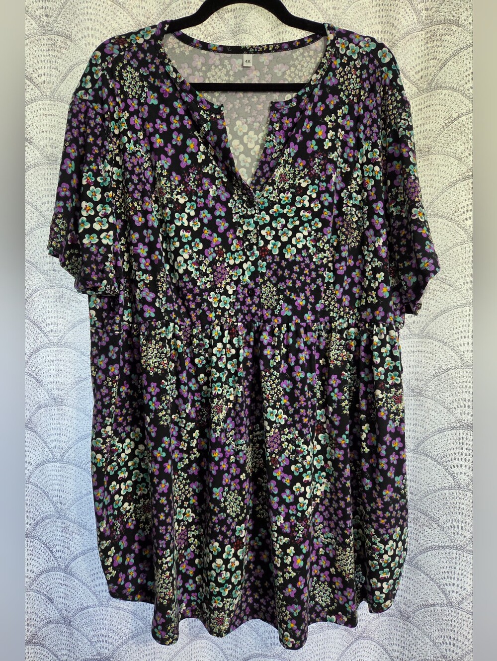 Women's 4x Floral Tunic Top